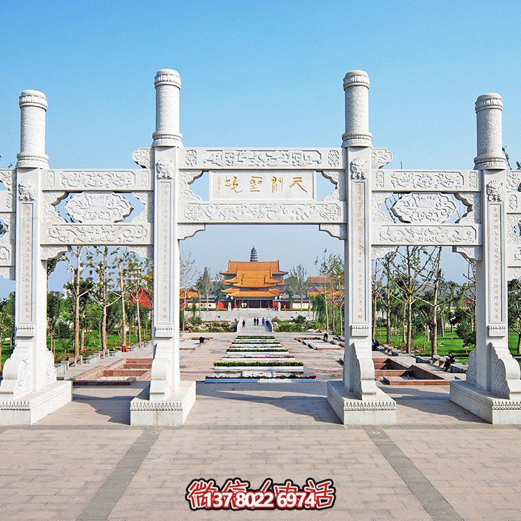 精美大理石石雕多門(mén)牌坊雕塑，讓你領(lǐng)略大理景區(qū)的精彩