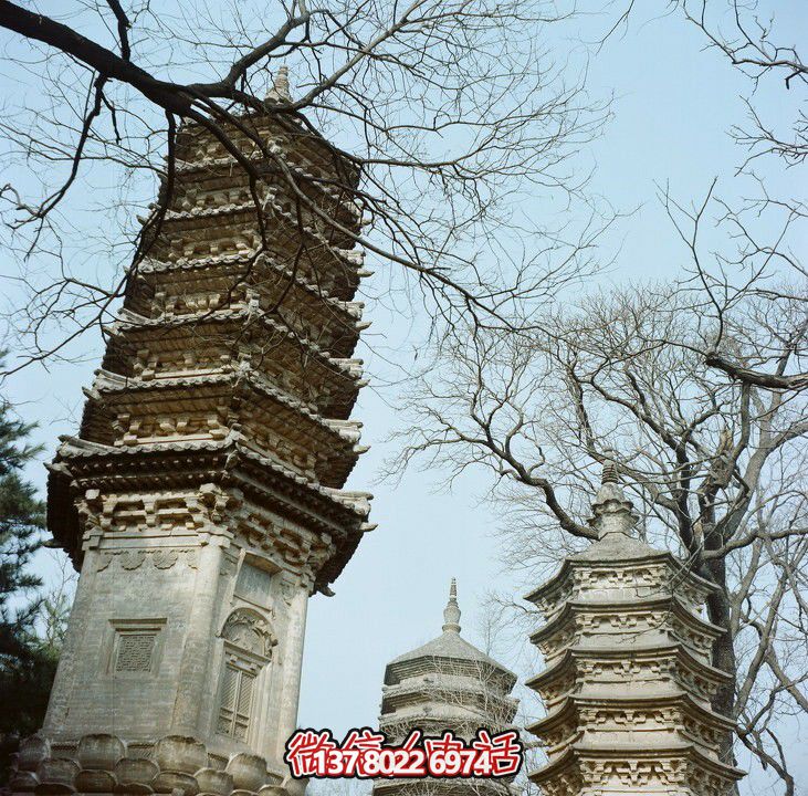 仿古石雕舍利塔，傳承古老文化