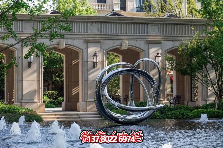 創(chuàng)意不銹鋼抽象藝術(shù)景觀雕塑擺件，點(diǎn)綴小區(qū)水池