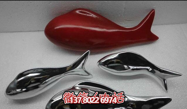 精致簡(jiǎn)約不銹鋼魚(yú)雕塑，點(diǎn)綴室內(nèi)裝飾
