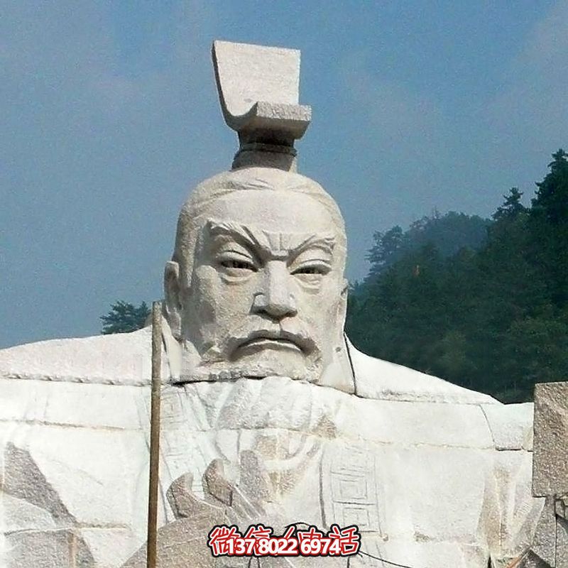 漢武帝劉徹大型石雕頭像，為您的園林景觀增添精彩
