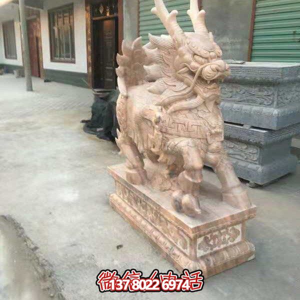 高端定制大理石石雕獅子雕塑，裝點(diǎn)大型庭院、別墅、門口，招財(cái)又安全
