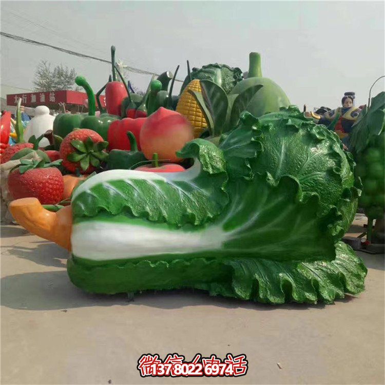 玻璃鋼仿真白菜雕塑，為您的園林戶外添彩
