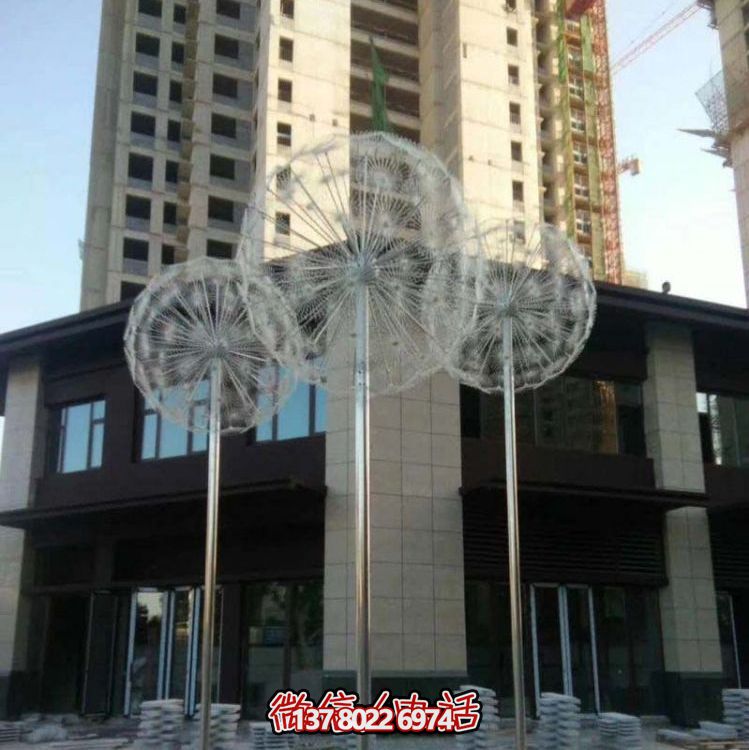 不銹鋼植物景觀雕塑，點綴商業(yè)酒店