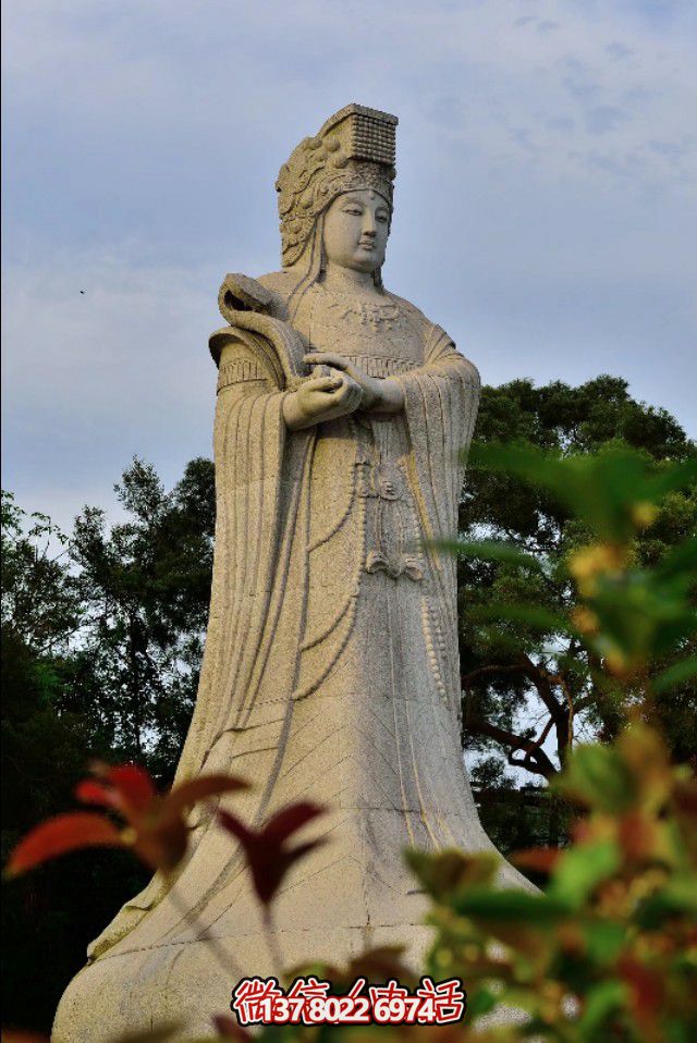 戶(hù)外大型景觀大理石石雕媽祖雕塑 戶(hù)外大型景觀大理石石雕媽祖雕塑